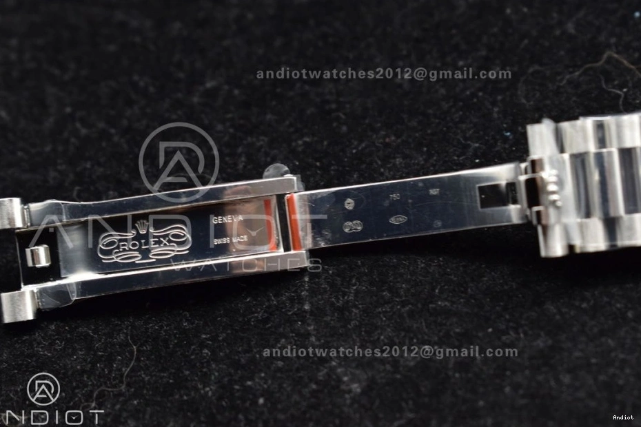 40 V2 Roman GMF SS Bracelet Steel Iced DayDate President On Dial Markers Blue A3255 904L 0309